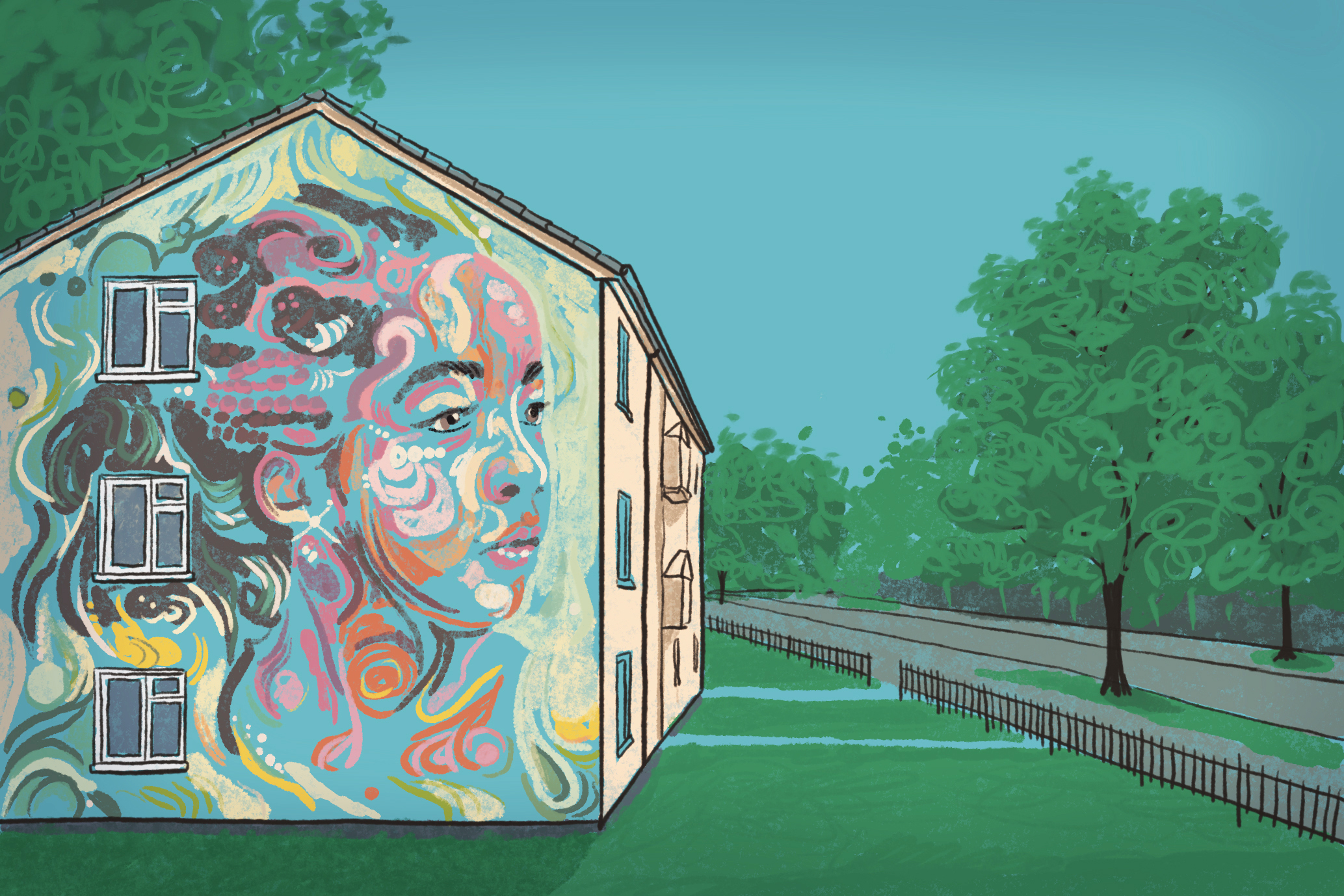 Hesters Way Public Art Trail. Illustration (C) Alex Merry